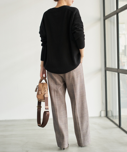 Spick & Span（スピックアンドスパン）の「ウールカシミヤ Vネックニット（ニット/セーター・レディース・ブラック/ブラウン/ベージュ・FREE）」の13枚目の写真