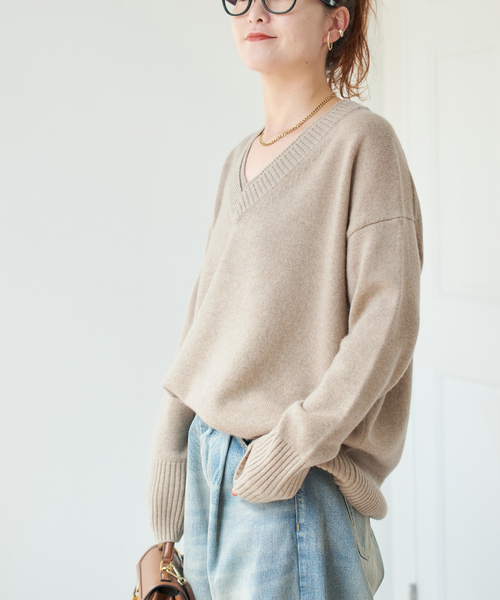ウールカシミヤ Vネックニット（ニット/セーター）｜Spick & Span
