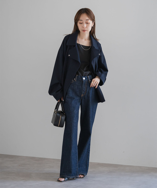 COGTHEBIGSMOKE(コグザビッグスモーク)の「COG THE BIGSMOKE/コグザビッグスモーク MACKENZIE OVERSIZED BIKER JK(その他アウター・レディース・ネイビー・FREE)」の5枚目の写真