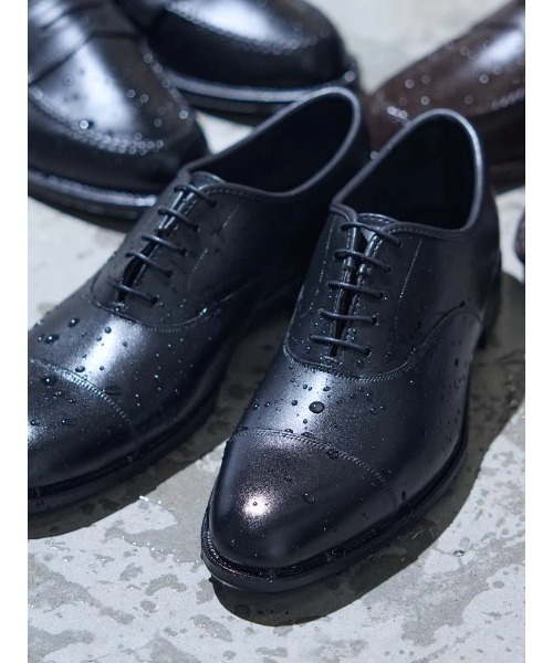 Perfect Suit FActory(パーフェクトスーツファクトリー)の「防水ストレートチップシューズ ブラック/ブラウン【撥水加工】【抗菌防臭】【防滑ラバー】(ドレスシューズ・メンズ・ブラック/ダークブラウン・27cm/28.0cm/26cm/25cm)」の1枚目の写真
