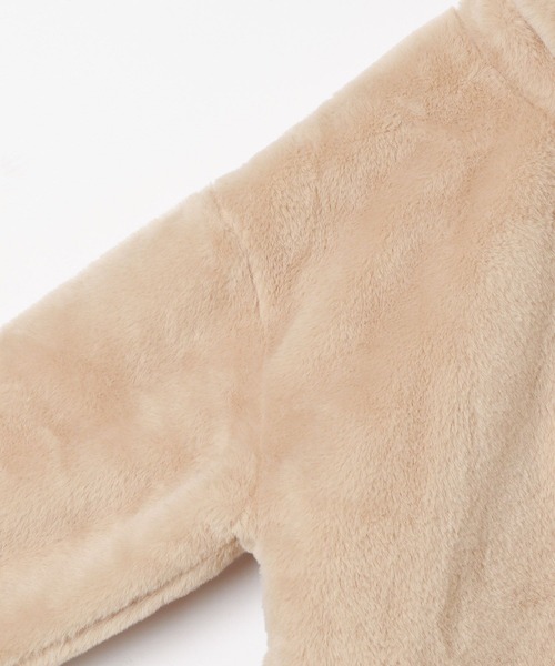 BAYFLOW（ベイフロー）の「[ふわふわフェイクファー♪]ファーブルゾン(KIDS)（ブルゾン・キッズ・チャコール/ベージュ/パープル・110cm/120cm/130cm/140cm/150cm）」の8枚目の写真