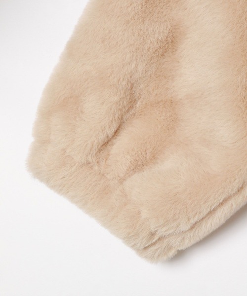 BAYFLOW（ベイフロー）の「[ふわふわフェイクファー♪]ファーブルゾン(KIDS)（ブルゾン・キッズ・チャコール/ベージュ/パープル・110cm/120cm/130cm/140cm/150cm）」の10枚目の写真