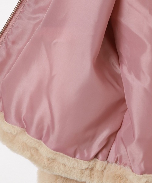 BAYFLOW（ベイフロー）の「[ふわふわフェイクファー♪]ファーブルゾン(KIDS)（ブルゾン・キッズ・チャコール/ベージュ/パープル・110cm/120cm/130cm/140cm/150cm）」の12枚目の写真