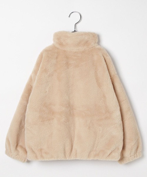 BAYFLOW（ベイフロー）の「[ふわふわフェイクファー♪]ファーブルゾン(KIDS)（ブルゾン・キッズ・チャコール/ベージュ/パープル・110cm/120cm/130cm/140cm/150cm）」の13枚目の写真