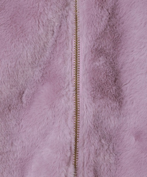 BAYFLOW（ベイフロー）の「[ふわふわフェイクファー♪]ファーブルゾン(KIDS)（ブルゾン・キッズ・チャコール/ベージュ/パープル・110cm/120cm/130cm/140cm/150cm）」の19枚目の写真