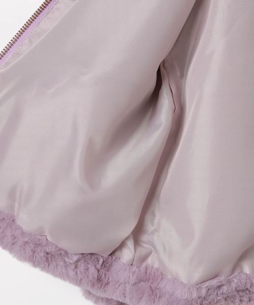 BAYFLOW（ベイフロー）の「[ふわふわフェイクファー♪]ファーブルゾン(KIDS)（ブルゾン・キッズ・チャコール/ベージュ/パープル・110cm/120cm/130cm/140cm/150cm）」の20枚目の写真