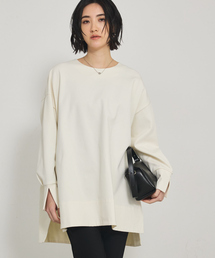 qualite | ツイルダンボールプルオーバー/秋服/冬服/オフィスカジュアル/体系カバー(スウェット)