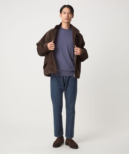 green label relaxing(グリーンレーベルリラクシング)の「Super 120's ハイゲージ クルーネック ニット(ニット/セーター・メンズ・ブラック/ダークブラウン/パープル/グレー・S/M/L/XL)」の16枚目の写真