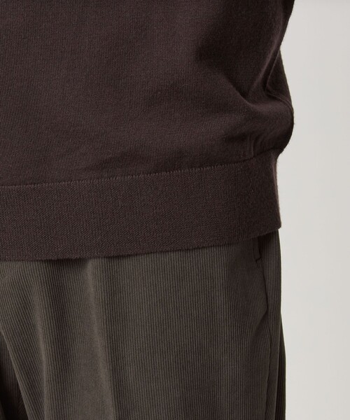 green label relaxing(グリーンレーベルリラクシング)の「Super 120's ハイゲージ クルーネック ニット(ニット/セーター・メンズ・ブラック/ダークブラウン/パープル/グレー・S/M/L/XL)」の22枚目の写真