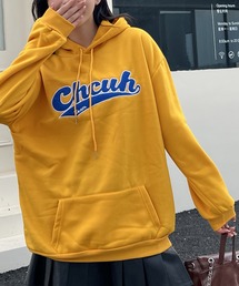韓国風 春服 オーバーサイズ カレッジロゴ フーディー スウェット パーカー -ARCADE Limited Line-