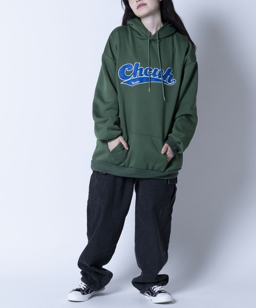 ARCADE（アーケード）の「韓国風 春服 オーバーサイズ カレッジロゴ フーディー スウェット パーカー -ARCADE Limited Line-（パーカー・レディース・グレー/グリーン/イエロー・FREE）」の7枚目の写真