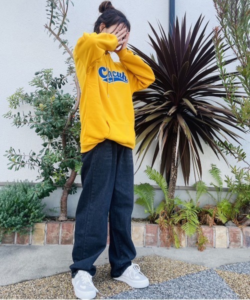 ARCADE（アーケード）の「韓国風 春服 オーバーサイズ カレッジロゴ フーディー スウェット パーカー -ARCADE Limited Line-（パーカー・レディース・グレー/グリーン/イエロー・FREE）」の12枚目の写真