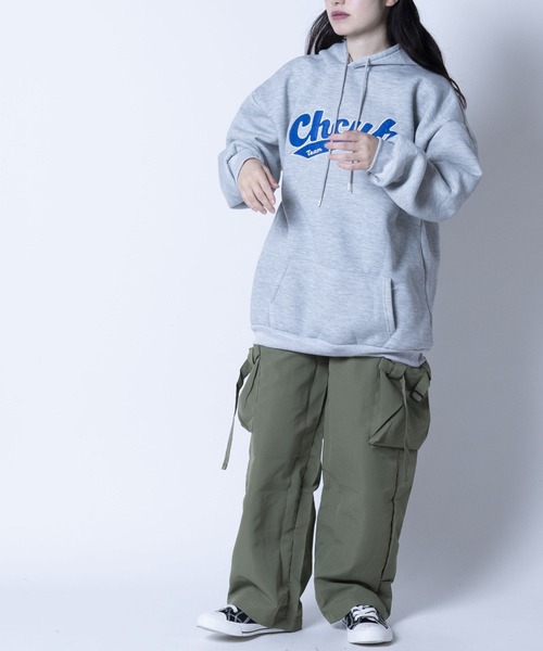 ARCADE（アーケード）の「韓国風 春服 オーバーサイズ カレッジロゴ フーディー スウェット パーカー -ARCADE Limited Line-（パーカー・レディース・グレー/グリーン/イエロー・FREE）」の19枚目の写真