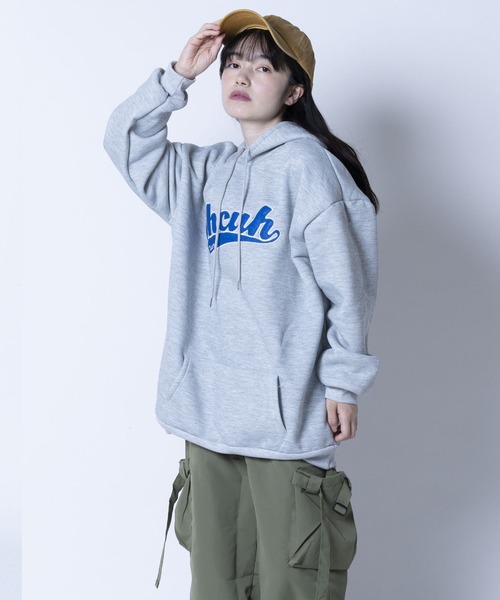 ARCADE（アーケード）の「韓国風 春服 オーバーサイズ カレッジロゴ フーディー スウェット パーカー -ARCADE Limited Line-（パーカー・レディース・グレー/グリーン/イエロー・FREE）」の20枚目の写真