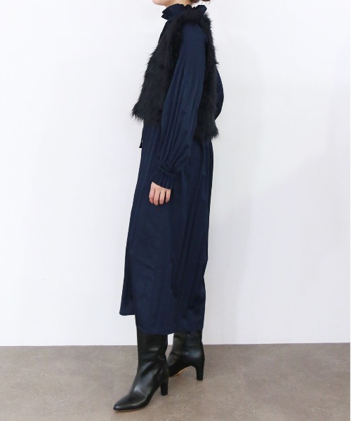 Marilyn Moon（マリリンムーン）の「2way shaggy knit vest（ベスト・レディース・ブラウン/ベージュ/ブラック・FREE）」の9枚目の写真