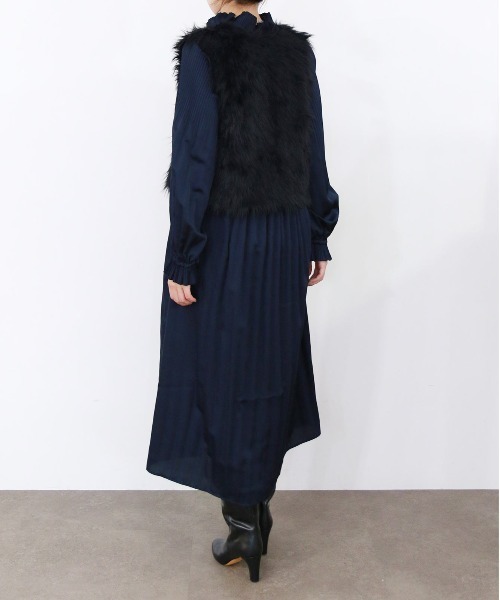 Marilyn Moon（マリリンムーン）の「2way shaggy knit vest（ベスト・レディース・ブラウン/ベージュ/ブラック・FREE）」の13枚目の写真