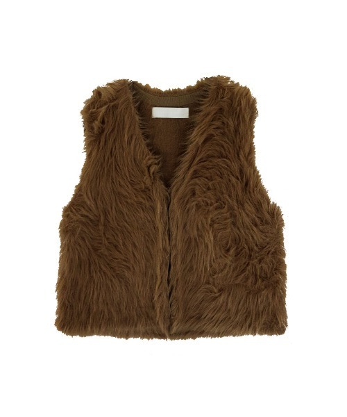 Marilyn Moon（マリリンムーン）の「2way shaggy knit vest（ベスト・レディース・ブラウン/ベージュ/ブラック・FREE）」の12枚目の写真