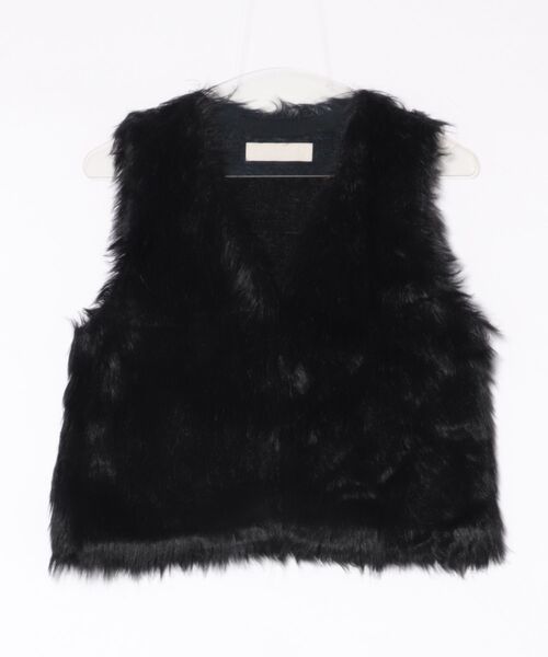 Marilyn Moon（マリリンムーン）の「2way shaggy knit vest（ベスト・レディース・ブラウン/ベージュ/ブラック・FREE）」の14枚目の写真