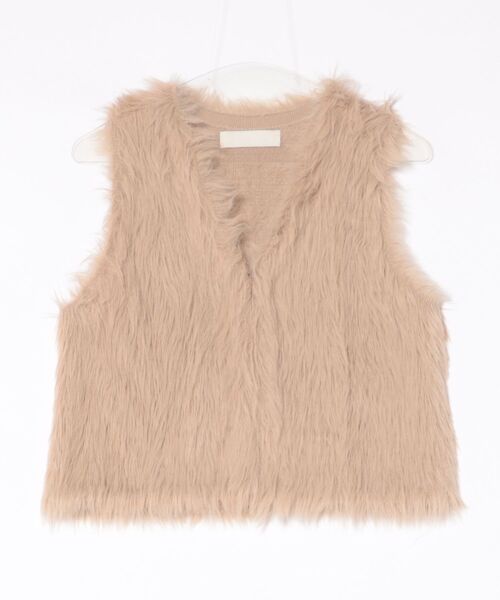 Marilyn Moon（マリリンムーン）の「2way shaggy knit vest（ベスト・レディース・ブラウン/ベージュ/ブラック・FREE）」の7枚目の写真