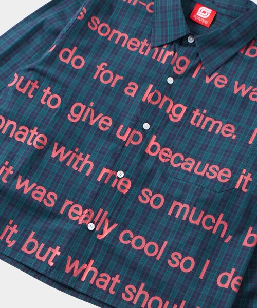 Sourcream（サワークリーム）の「Sourcreamメッセージ長袖シャツ（シャツ/ブラウス・メンズ・ネイビー/ブルー・MEDIUM/SMALL）」の5枚目の写真