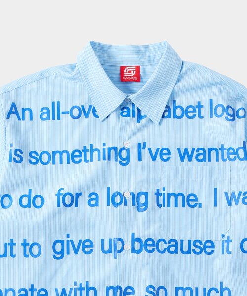 Sourcream（サワークリーム）の「Sourcreamメッセージ長袖シャツ（シャツ/ブラウス・メンズ・ネイビー/ブルー・MEDIUM/SMALL）」の6枚目の写真