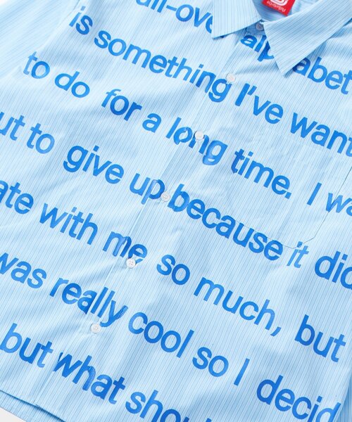 Sourcream（サワークリーム）の「Sourcreamメッセージ長袖シャツ（シャツ/ブラウス・メンズ・ネイビー/ブルー・MEDIUM/SMALL）」の3枚目の写真