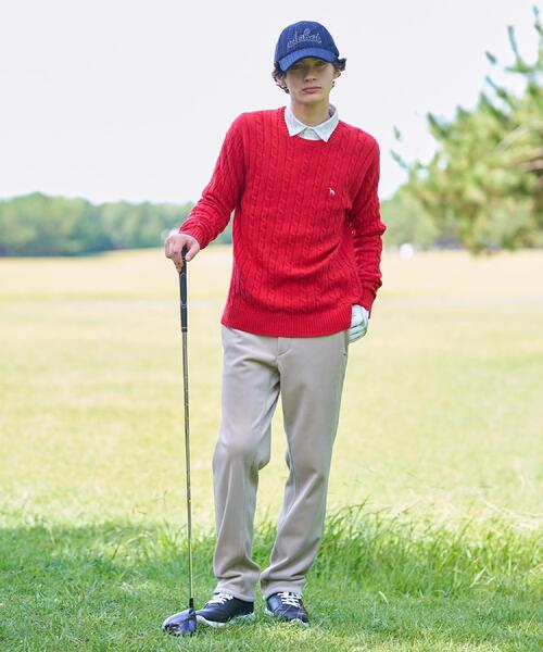 adabat（アダバット）の「ケーブル柄クルーネックニット（ニット/セーター・メンズ・ライトブルー/レッド系1/ブラック/ライトグレー・50/48/46）」の22枚目の写真