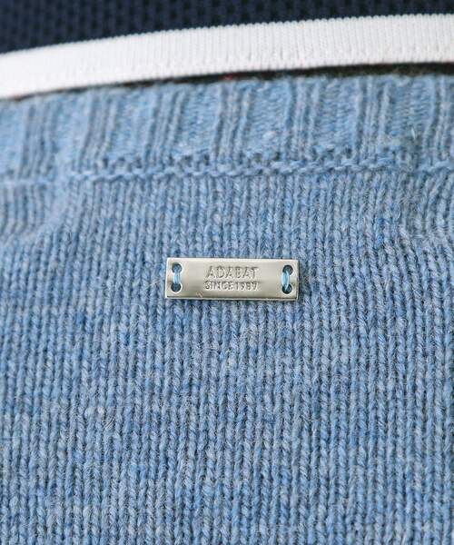 adabat（アダバット）の「ケーブル柄クルーネックニット（ニット/セーター・メンズ・ライトブルー/レッド系1/ブラック/ライトグレー・50/48/46）」の6枚目の写真