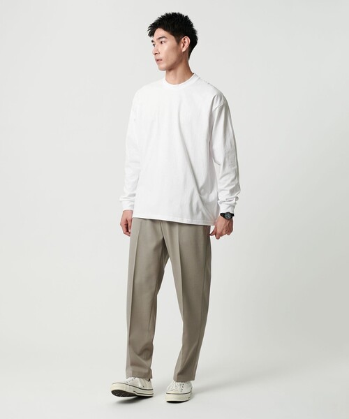 green label relaxing(グリーンレーベルリラクシング)の「<GOAT>7オンス ロングスリーブ Tシャツ(Tシャツ/カットソー・メンズ・ライトグレー/ブラック/ホワイト/ダークグレー/グレー系/レッド・M/XL/L/S)」の8枚目の写真