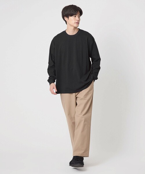 green label relaxing(グリーンレーベルリラクシング)の「<GOAT>7オンス ロングスリーブ Tシャツ(Tシャツ/カットソー・メンズ・ライトグレー/ブラック/ホワイト/ダークグレー/グレー系/レッド・M/XL/L/S)」の10枚目の写真