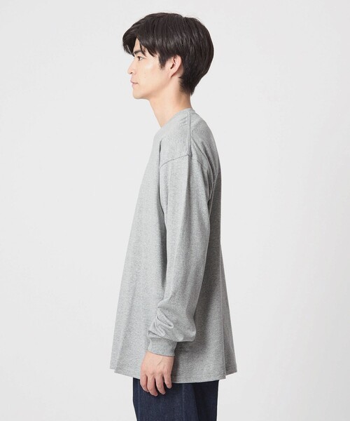 green label relaxing(グリーンレーベルリラクシング)の「<GOAT>7オンス ロングスリーブ Tシャツ(Tシャツ/カットソー・メンズ・ライトグレー/ブラック/ホワイト/ダークグレー/グレー系/レッド・M/XL/L/S)」の14枚目の写真