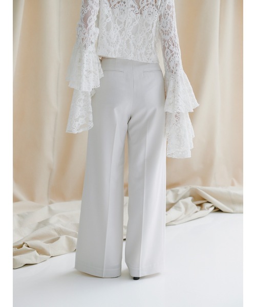 ベロアレースボリュームスリーブブラウス（シャツ/ブラウス）｜anuans