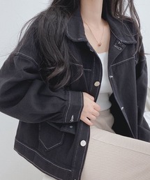 2ly2（トゥーリートゥー）の「ゆったりラフに羽織れるステッチジャケット（デニムジャケット）」