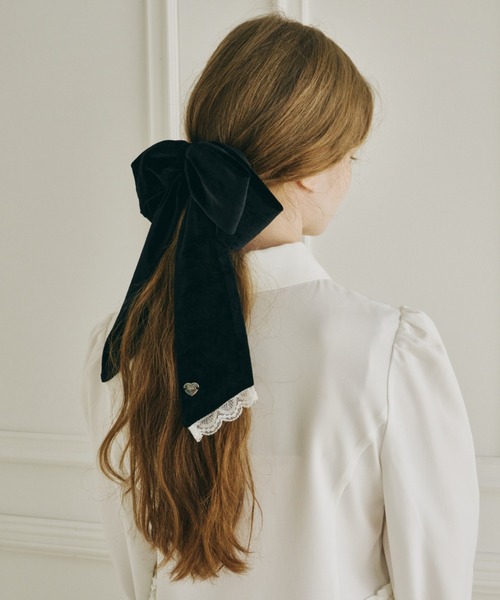 idem（イデム）の「【 新色追加 / 4色展開 】big ribbon barrette / ビッグリボンバレッタ（バレッタ/ヘアクリップ・レディース・その他/ブラック/ブラウン/アイボリー・FREE）」の7枚目の写真