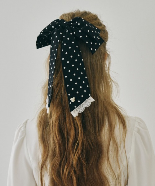 idem（イデム）の「【 新色追加 / 4色展開 】big ribbon barrette / ビッグリボンバレッタ（バレッタ/ヘアクリップ・レディース・その他/ブラック/ブラウン/アイボリー・FREE）」の8枚目の写真