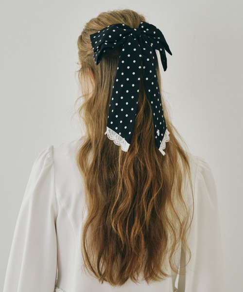 idem（イデム）の「【 新色追加 / 4色展開 】big ribbon barrette / ビッグリボンバレッタ（バレッタ/ヘアクリップ・レディース・その他/ブラック/ブラウン/アイボリー・FREE）」の17枚目の写真