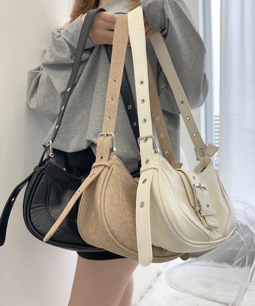 TITTY&CO.（ティティーアンドコー）の「ベルトショルダーバッグ（ショルダーバッグ・レディース・ベージュ/ホワイト/ブラック・FREE）」の9枚目の写真