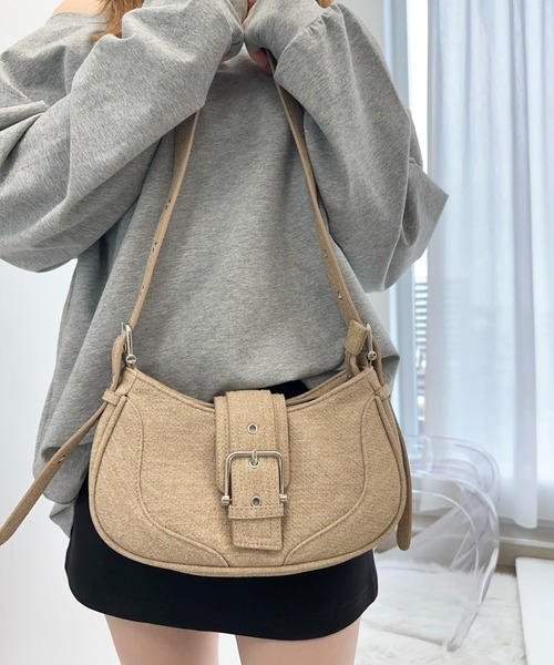 TITTY&CO.（ティティーアンドコー）の「ベルトショルダーバッグ（ショルダーバッグ・レディース・ベージュ/ホワイト/ブラック・FREE）」の8枚目の写真