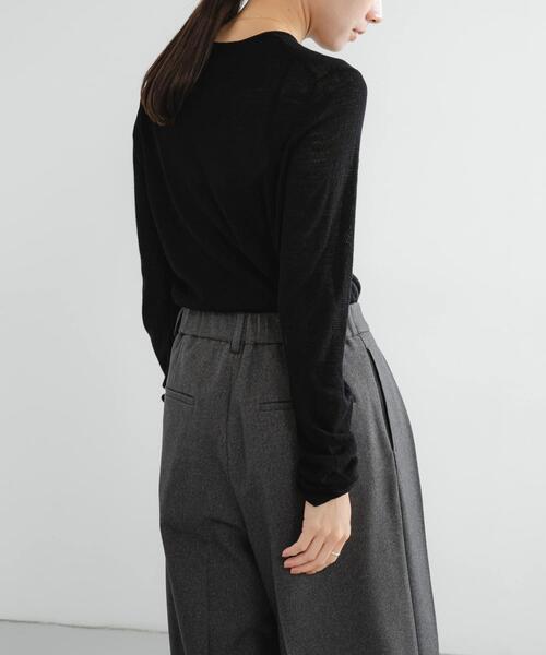 URBAN RESEARCH（アーバンリサーチ）の「new basic　LOA THERMAL CREWKNIT（ニット/セーター・レディース・ブラック/カーキ/オフホワイト・FREE）」の19枚目の写真