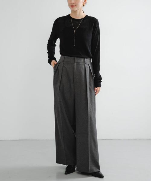 URBAN RESEARCH（アーバンリサーチ）の「new basic　LOA THERMAL CREWKNIT（ニット/セーター・レディース・ブラック/カーキ/オフホワイト・FREE）」の15枚目の写真