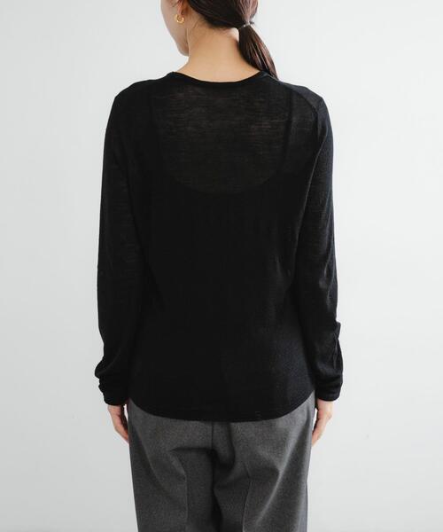 URBAN RESEARCH（アーバンリサーチ）の「new basic　LOA THERMAL CREWKNIT（ニット/セーター・レディース・ブラック/カーキ/オフホワイト・FREE）」の12枚目の写真