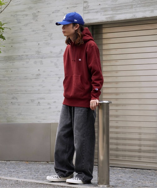 Champion(チャンピオン)の「Champion/チャンピオン RW HOODED SWEATSHIRT リバースウィーブ(R) フーデッドスウェットシャツ(パーカー・メンズ・グレー/バーガンディー/ダークネイビー/ブラック・XL/L/M)」の18枚目の写真