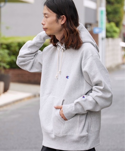 Champion(チャンピオン)の「Champion/チャンピオン RW HOODED SWEATSHIRT リバースウィーブ(R) フーデッドスウェットシャツ(パーカー・メンズ・グレー/バーガンディー/ダークネイビー/ブラック・XL/L/M)」の21枚目の写真