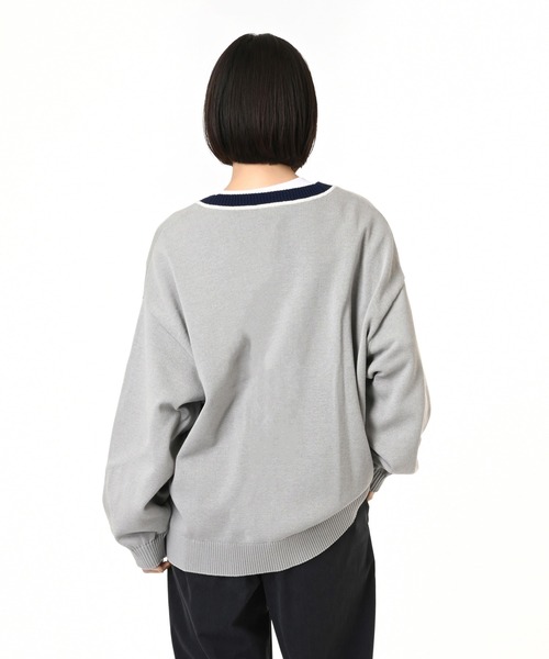 NEW BALANCE（ニューバランス）の「ラインニットカーディガン（カーディガン/ボレロ・レディース・ライトグレー/ネイビー/ダークグリーン・LARGE/MEDIUM/X-LARGE/SMALL）」の19枚目の写真