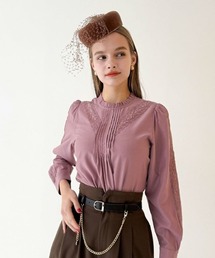 an another angelus | フロントピンタックレース使いブラウス(シャツ/ブラウス)