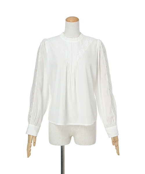 an another angelus（アンアナザーアンジェラス）の「フロントピンタックレース使いブラウス/fint フィント（シャツ/ブラウス・レディース・オフホワイト/モーブ系・FREE）」の19枚目の写真