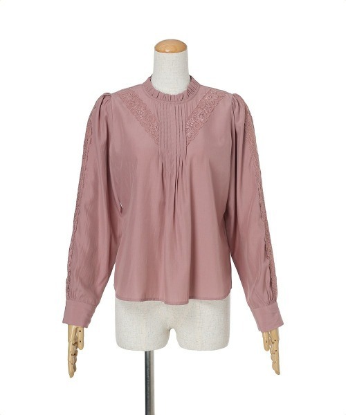 an another angelus（アンアナザーアンジェラス）の「フロントピンタックレース使いブラウス/fint フィント（シャツ/ブラウス・レディース・オフホワイト/モーブ系・FREE）」の18枚目の写真