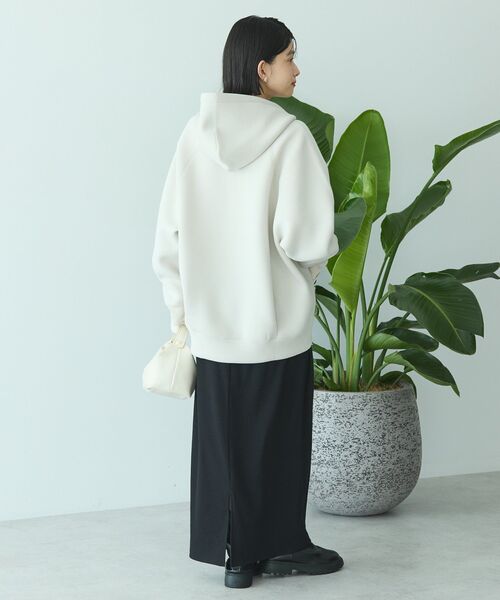 AMERICAN HOLIC（アメリカンホリック）の「ダンボールポンチZIPパーカー（パーカー・レディース・ブラック/杢グレー/グレイッシュベージュ/グレー系その他2・M/L）」の15枚目の写真