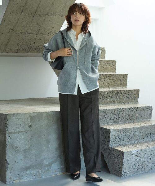 AMERICAN HOLIC（アメリカンホリック）の「ダンボールポンチZIPパーカー（パーカー・レディース・ブラック/杢グレー/グレイッシュベージュ/グレー系その他2・M/L）」の20枚目の写真