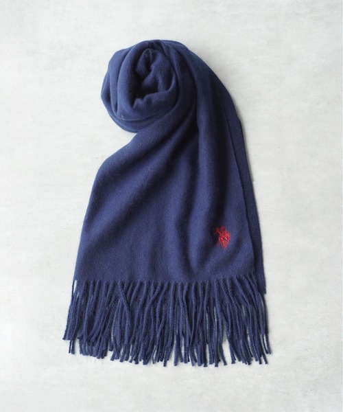 U.S. POLO ASSN.（ユーエスポロアッスン）の「【U.S. POLO ASSN.】 ユーエスポロアッスン　ロゴ刺繍マフラー　USPA-2018/2019（マフラー・レディース・ネイビー/ブルー系その他/オレンジ/ホワイト/ベージュ系その他/キャメル/ピンク/レッド/ブラック/グレー系その他/ピンク系その他/オフホワイト/ブラック系その他/グレー/ダークグリーン/ターコイズブルー/レモンイエロー・FREE）」の9枚目の写真